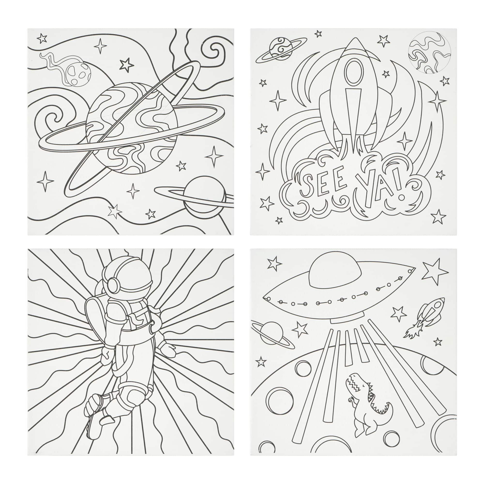 Space Coloring Boards, 4ct. by Creatology™